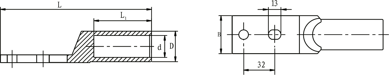 Terminais de cabo bimetálicos DTL-2-F
