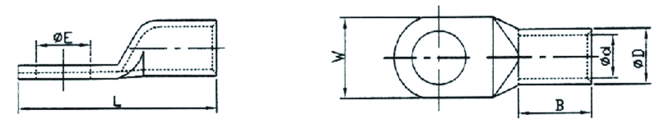 Conector de crimpagem de cobre HUP